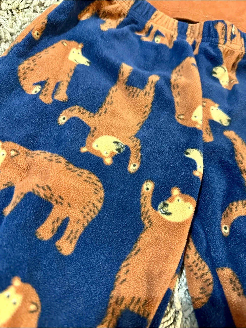 Carter's Brown & Navy Bear Pajama Set